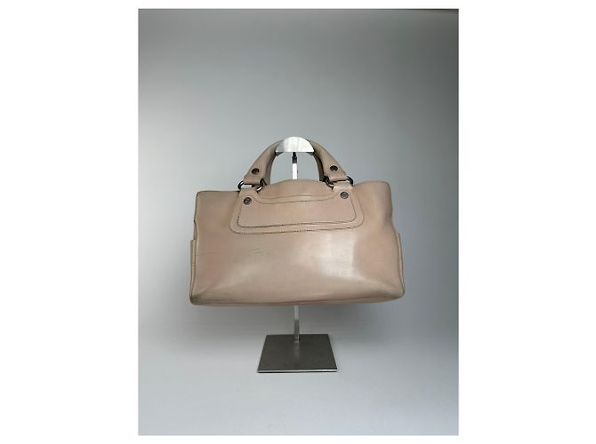 Céline Vintage Celine Paris Leder Boogie Tasche beige und braun - Ansicht 2