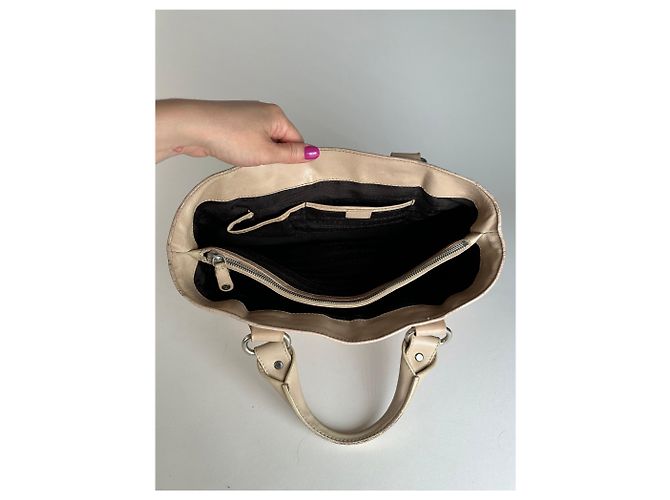Céline Vintage Celine Paris Leder Boogie Tasche beige und braun - Ansicht 4