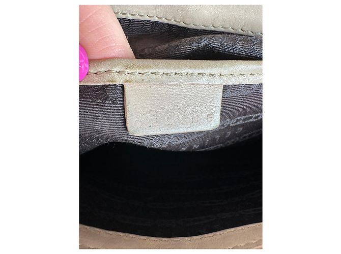 Céline Vintage Celine Paris Leder Boogie Tasche beige und braun - Ansicht 6