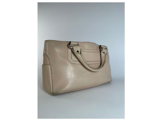 Céline Vintage Celine Paris Leder Boogie Tasche beige und braun - Ansicht 7
