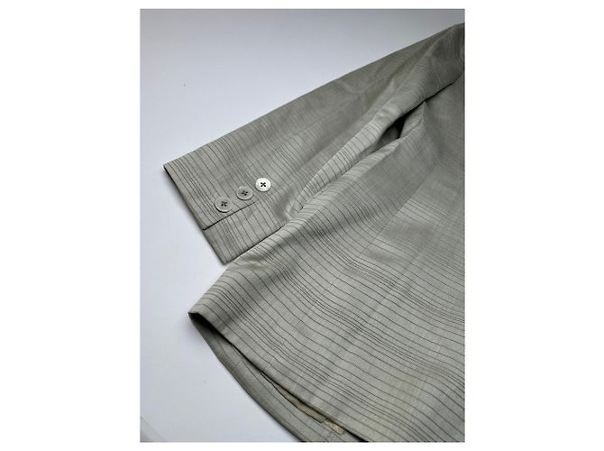 Chloé Vintage Chloe Gestreiftes Twin Set Silber L - Ansicht 10