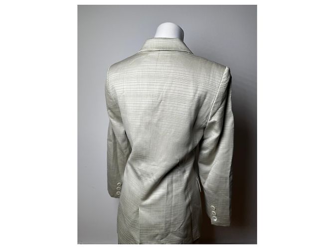 Chloé Vintage Chloe Gestreiftes Twin Set Silber L - Ansicht 15