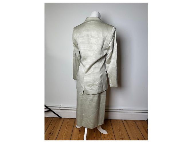 Chloé Vintage Chloe Gestreiftes Twin Set Silber L - Ansicht 3