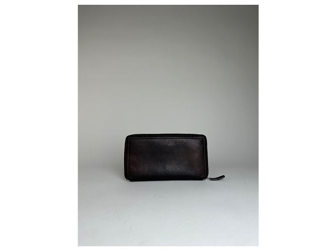 Céline Vintage Celine Paris Locked Long Zippy Wallet Bronze Dark grey - view 10