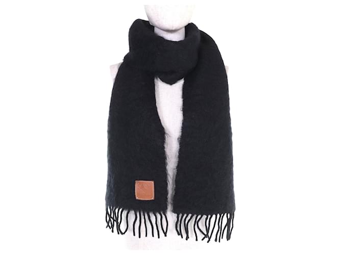 Sciarpa in mohair e lana Loewe Nero - vista 3