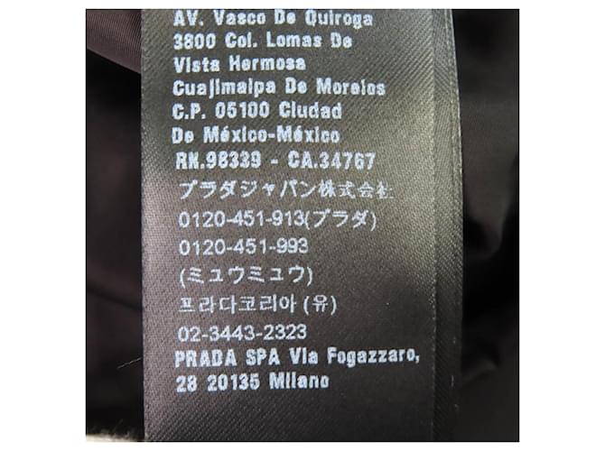 Sciarpa imbottita con cappuccio e logo triangolare Prada Nero Bianco Rosso - vista 12