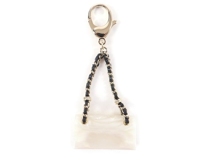 Charm per Borsa Chanel Matelassé Bianco - vista 3