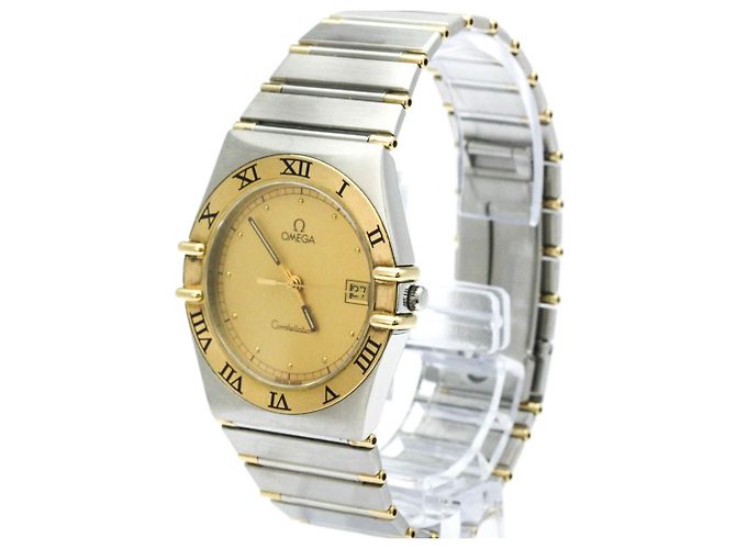 Relógio masculino OMEGA Constellation em aço e ouro 18K com quartzo - vista 2
