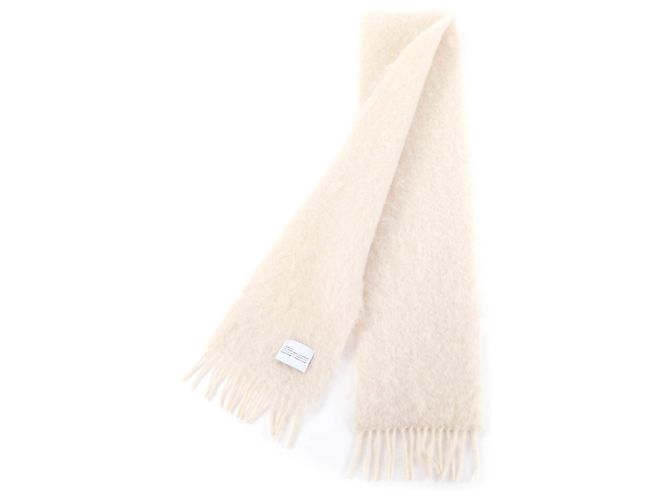 Stola in misto mohair e lana avorio Loewe Crudo - vista 2