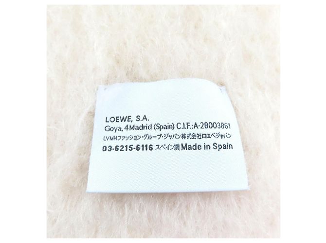 Stola in misto mohair e lana avorio Loewe Crudo - vista 6