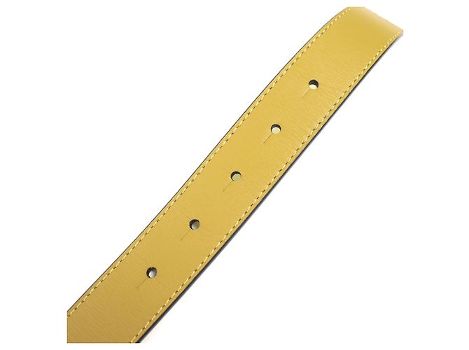 Cinturón de cuero con hebilla Anagram Loewe Verde Amarillo Verde oliva - vista 6