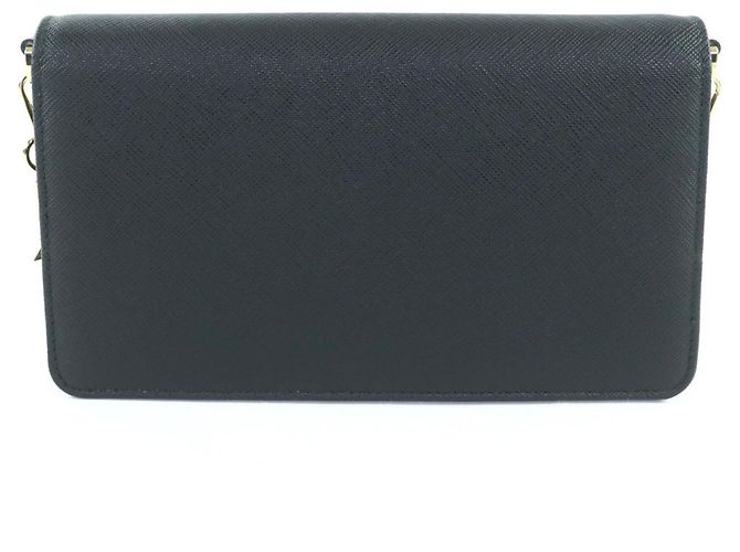 Mini borsa a spalla in pelle Saffiano Prada Nero - vista 3