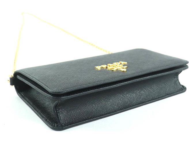 Mini borsa a spalla in pelle Saffiano Prada Nero - vista 4