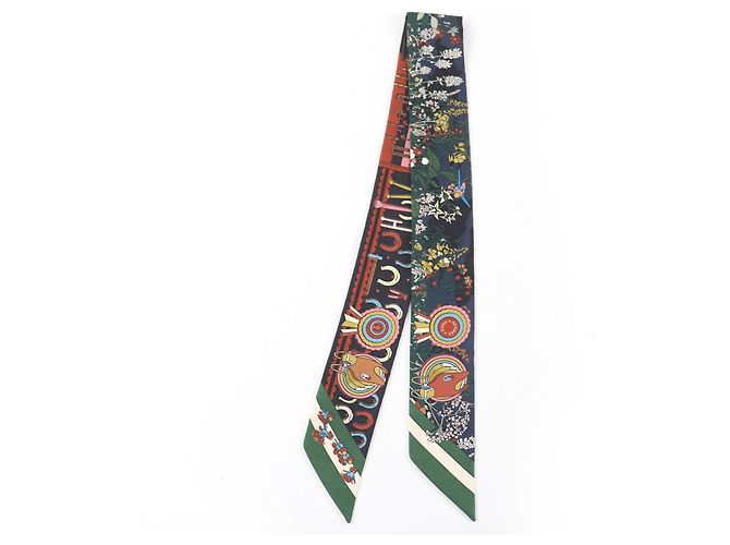 Hermès HERMES Twilly PONY PIT STOP Bufanda de Seda Multicolor - vista 3