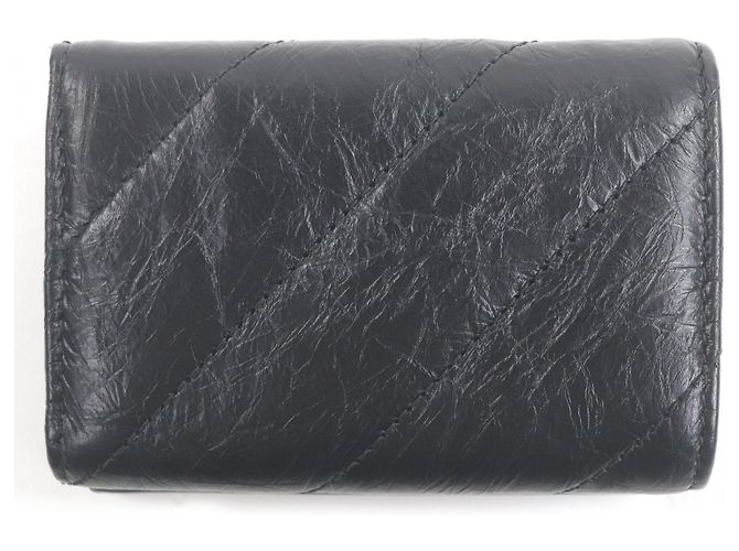 Everyday Balenciaga 766463 Crush Leather Tri-fold Wallet - view 2