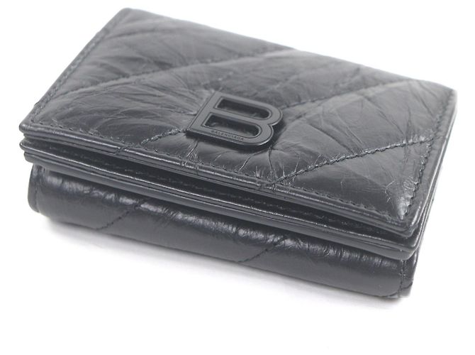 Everyday Balenciaga 766463 Crush Leather Tri-fold Wallet - view 3