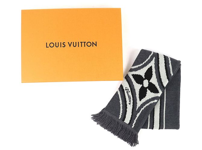 Stola Grafica Fiore Louis Vuitton Marrone Nero - vista 2