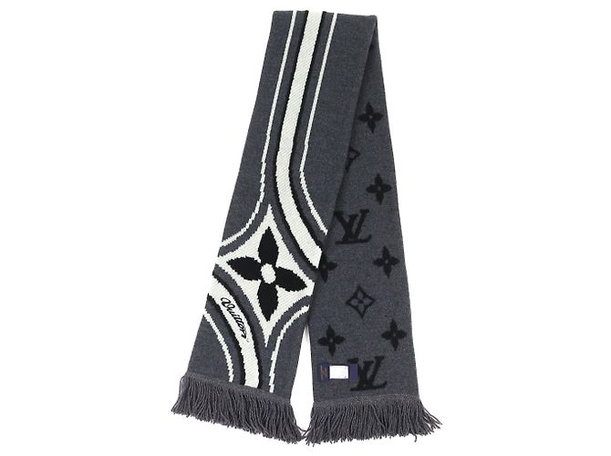 Stola Grafica Fiore Louis Vuitton Marrone Nero - vista 3