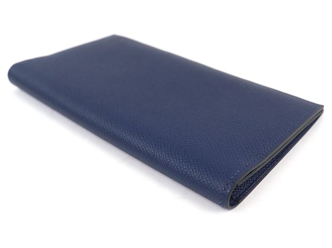 Hermès Hermes MC2 Navy Epsom Leather Bi-fold Wallet Navy blue - view 4