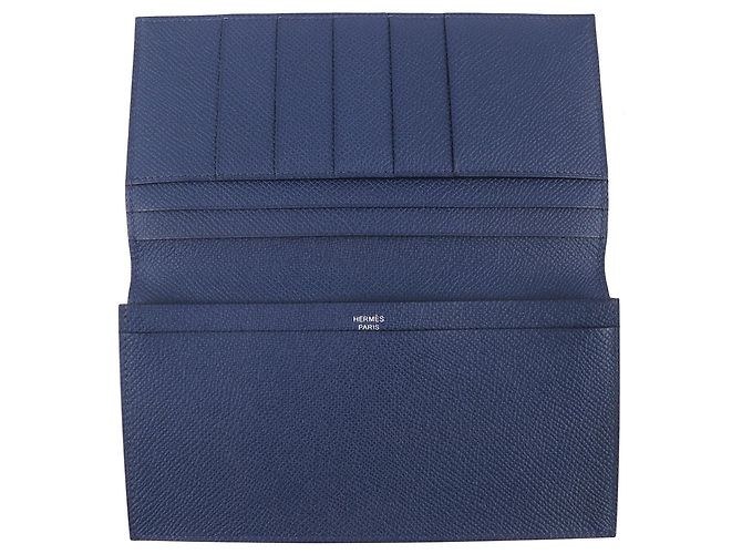 Hermès Hermes MC2 Navy Epsom Leather Bi-fold Wallet Navy blue - view 5