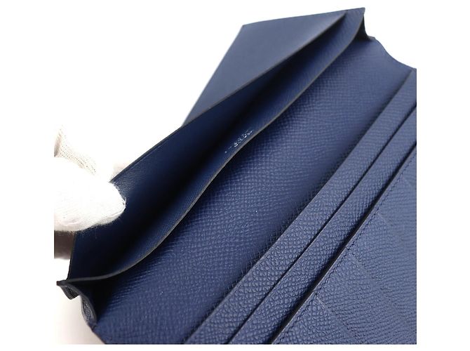 Hermès Hermes MC2 Navy Epsom Leather Bi-fold Wallet Navy blue - view 6