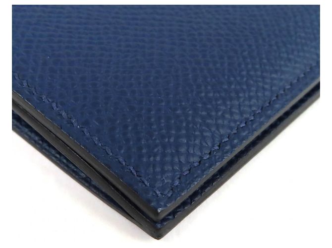 Hermès Hermes MC2 Navy Epsom Leather Bi-fold Wallet Navy blue - view 7