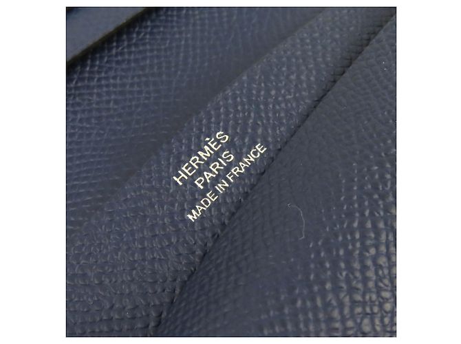 Hermès Hermes MC2 Navy Epsom Leather Bi-fold Wallet Navy blue - view 8