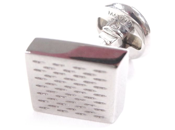 Gemelli quadrati con logo Damier Heritage di Louis Vuitton Argento - vista 5