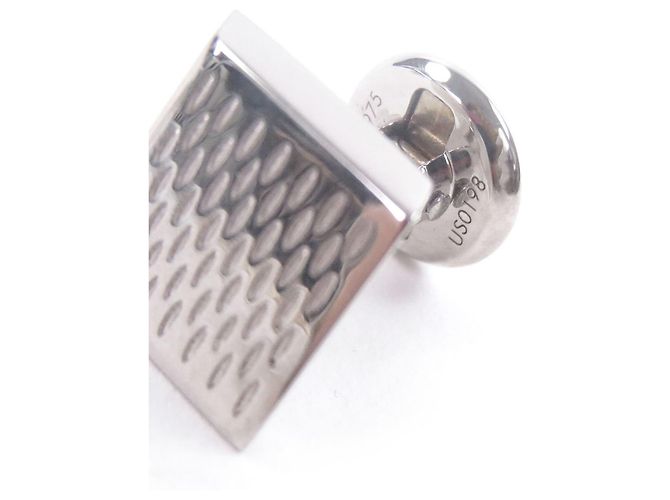 Gemelli quadrati con logo Damier Heritage di Louis Vuitton Argento - vista 6