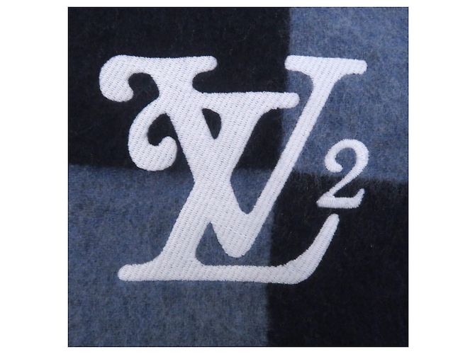 Stola in cashmere Louis Vuitton Blu navy - vista 7