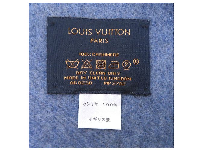 Stola in cashmere Louis Vuitton Blu navy - vista 9