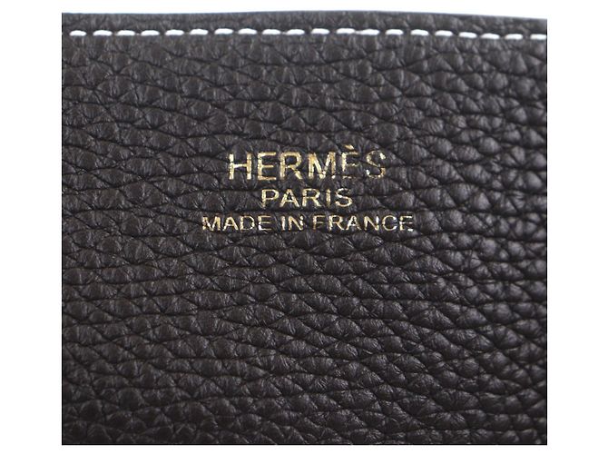 Hermès Borsa Tote Double Sens 45 HERMES Taupe Damier ebene - vista 10