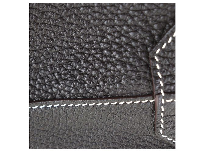 Hermès Borsa Tote Double Sens 45 HERMES Taupe Damier ebene - vista 11