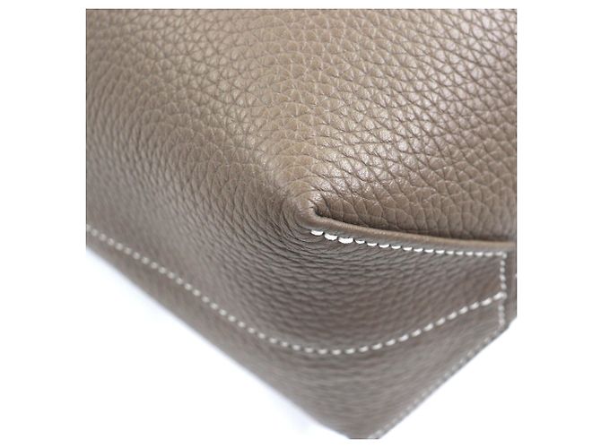 Hermès Borsa Tote Double Sens 45 HERMES Taupe Damier ebene - vista 7