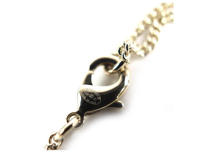 Collana in perle finte con strass Chanel Bambi Coco Mark D'oro - vista 8