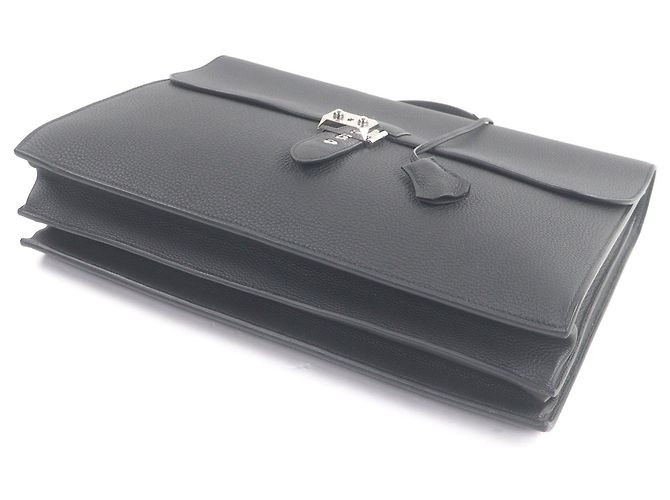 Sac à Dépêches en cuir Togo d'Hermès Noir - vue 4