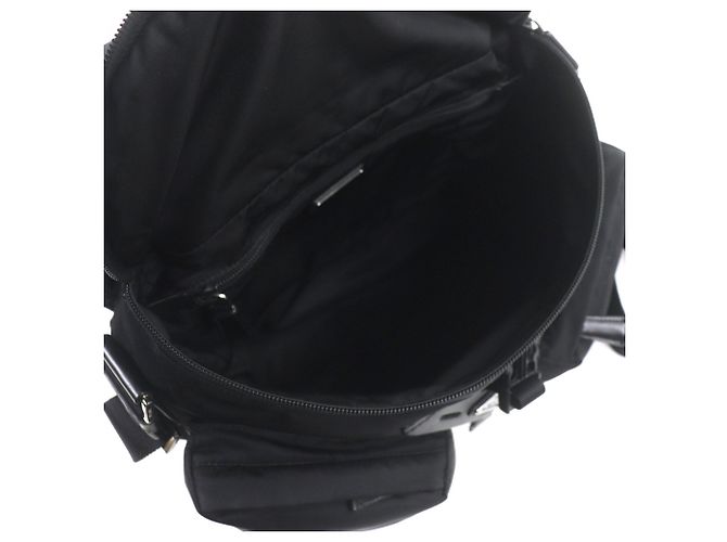 Bolsa de ombro em couro nylon Re-Nylon com logo triangular Prada Preto - vista 6