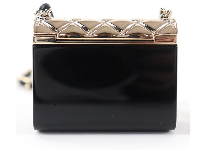 Collana portapillole matelassé Chanel B22P Nero D'oro - vista 3