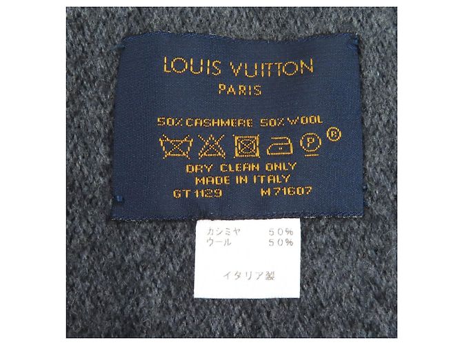 Sciarpa in cashmere e lana Monogram sfumata Louis Vuitton Nero - vista 6