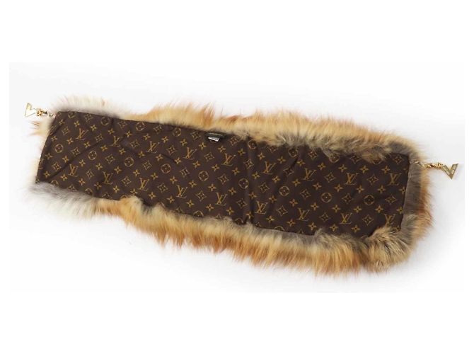 Sciarpa in pelle di volpe Louis Vuitton Marrone - vista 5