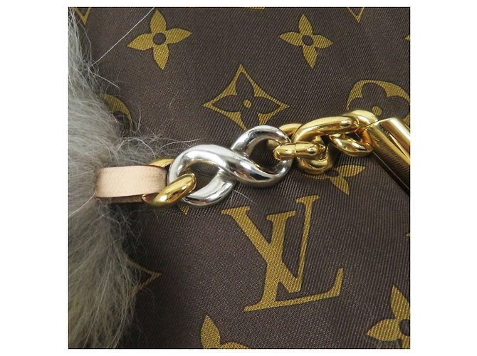 Sciarpa in pelle di volpe Louis Vuitton Marrone - vista 8