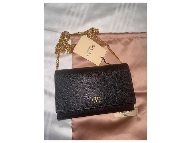Borsa a tracolla Valentino Garavani in pelle nera Nero - vista 4