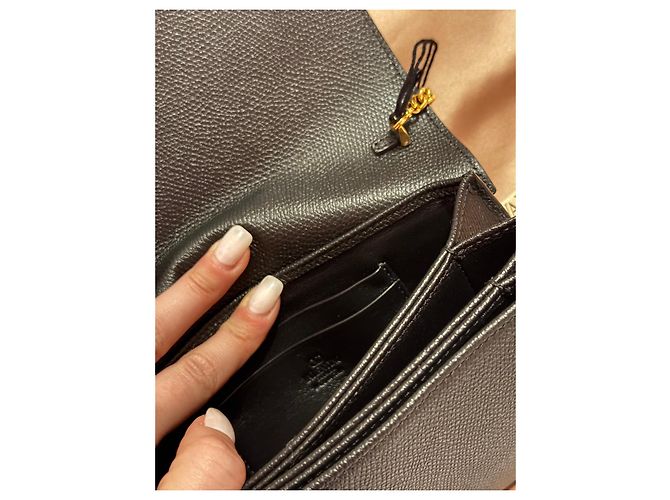 Borsa a tracolla Valentino Garavani in pelle nera Nero - vista 8