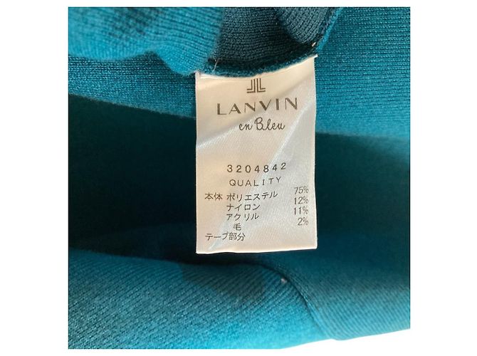 LANVIN en Bleu Strickpullover mit Rückband Grün - Ansicht 4