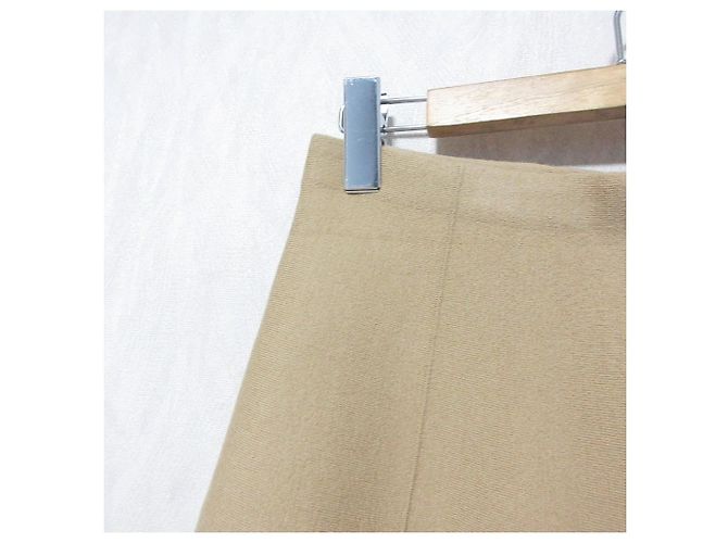 Falda de lana Empire Theory Beige - vista 3
