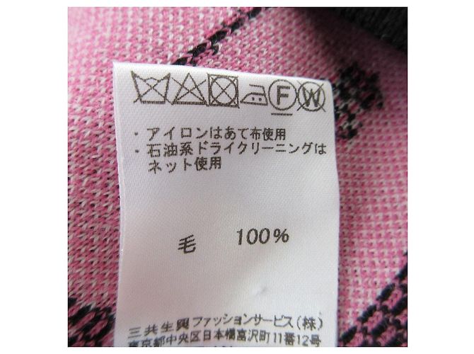 Autre Marque LEONARD SPORT Wollstrickpullover Schwarz Pink - Ansicht 6