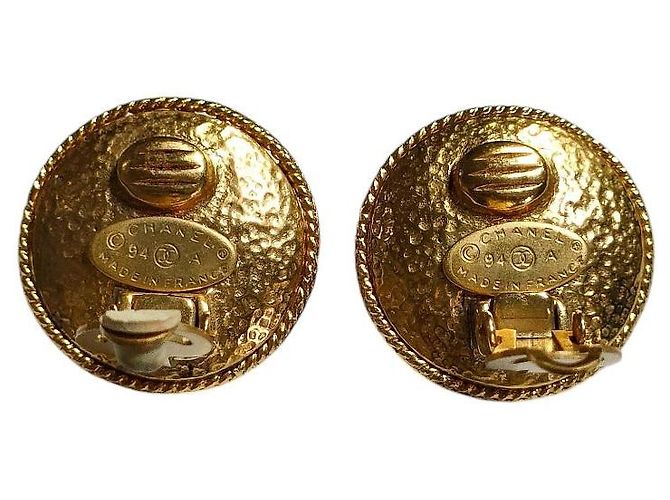 Timeless Orecchini a clip in perla finta a cerchio Chanel D'oro - vista 6