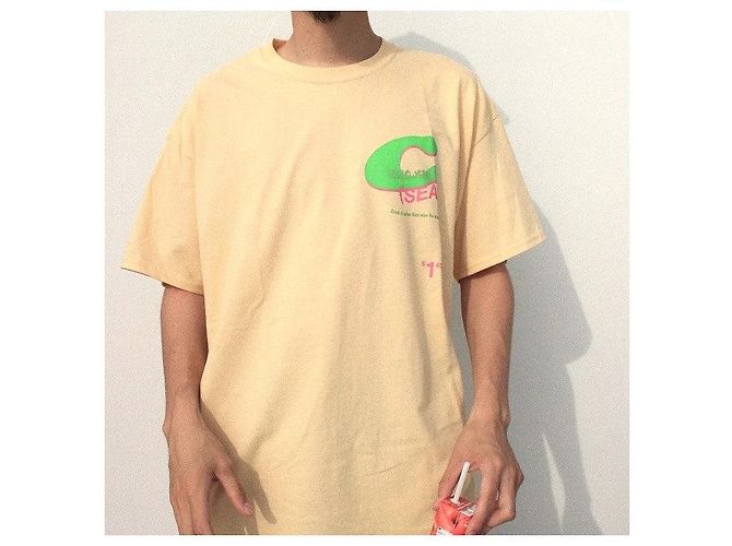 Autre Marque Camiseta de algodón WIND AND SEA × pen public Beige Amarillo - vista 3