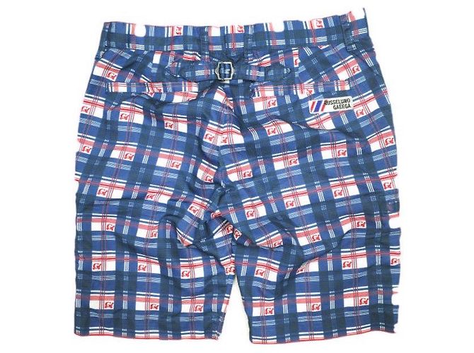 Autre Marque RUSSELUNO Polyester-Mesh-Shorts Blau - Ansicht 2