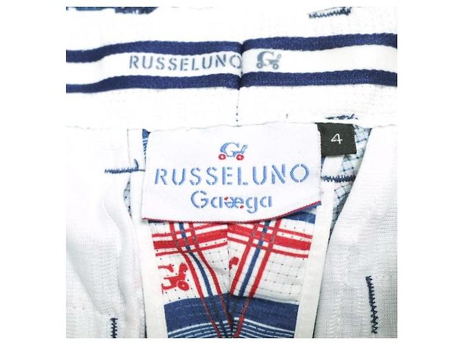 Autre Marque RUSSELUNO Polyester-Mesh-Shorts Blau - Ansicht 3